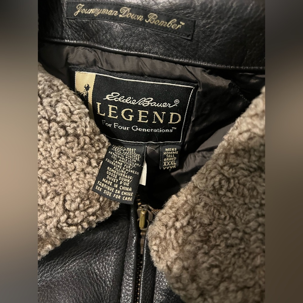 EUC Vintage Eddie Bauer Legend Men’s Leather Bomber Jacket - Picture 4 of 4